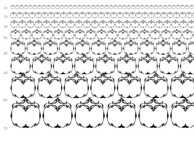 Vintage Panels 018 font waterfall